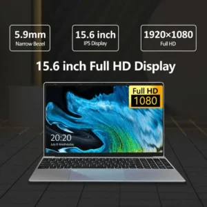 2025 15.6" Laptop Computer 16GB RAM 512GB SSD Intel Celeron N5095 FHD IPS Display Fingerprint Wi-Fi 5 Windows 10/11 English