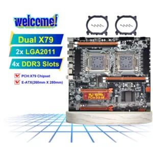 NEW Desktop Dual X79 Mainboard Supports Intel Xeon E5 Lga2011 Socket DDR3 ECC Ram NVMe M2 SSD SATA3.0 X79 Dual CPU Motherboard
