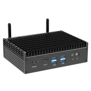 New GM1 Industrial Mini PC Fanless Case 2 Gigabit LAN 2COM Port DDR4 8GB SSD+HDD Windows 11 Workstation Unit