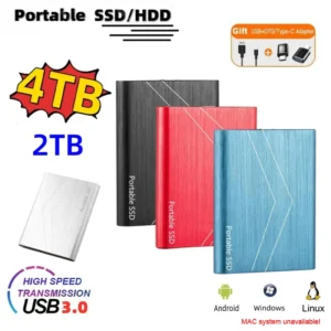 Portable high-speed SSD 128T game hard disk Portable notebook portable storage Office hard disk Suitable for PC Linux, etc.