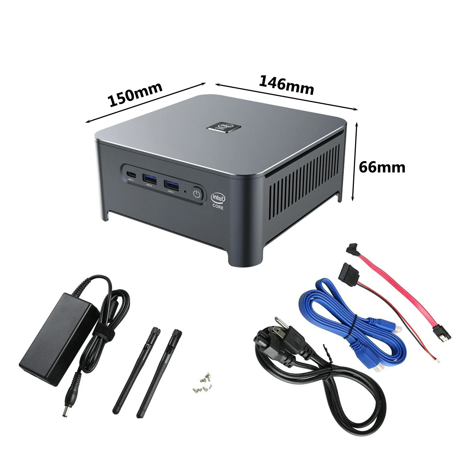 US Stock Mini Desktop Computer, Core i9 9th, 8 Cores (4.8GHz Max.), 16GB DDR4 + 1TB NVMe SSD, 4K HD+DP, 2xLAN, 1xType-C - Image 5
