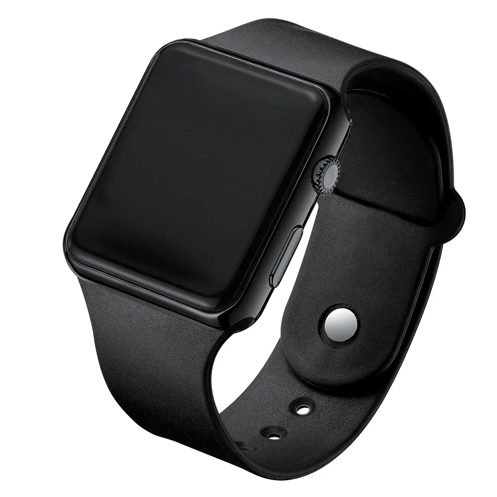 Simple Digital Watch for Men Women Fashion Sport LED Electronic Watch Black Silicone Wristband Casual Mens Watch Reloj Hombre - Image 2