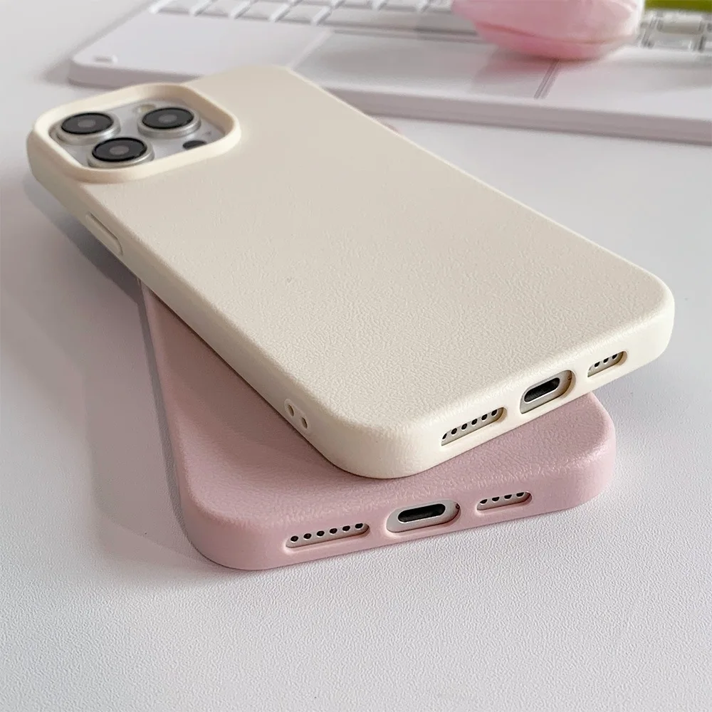 Leather Phone Case For iPhone 17 Pro Max 16 13 11 15 14 Plus 12 17 Air 17Promax 16promax Shockproof Soft TPU Funda Cover Coque - Image 5