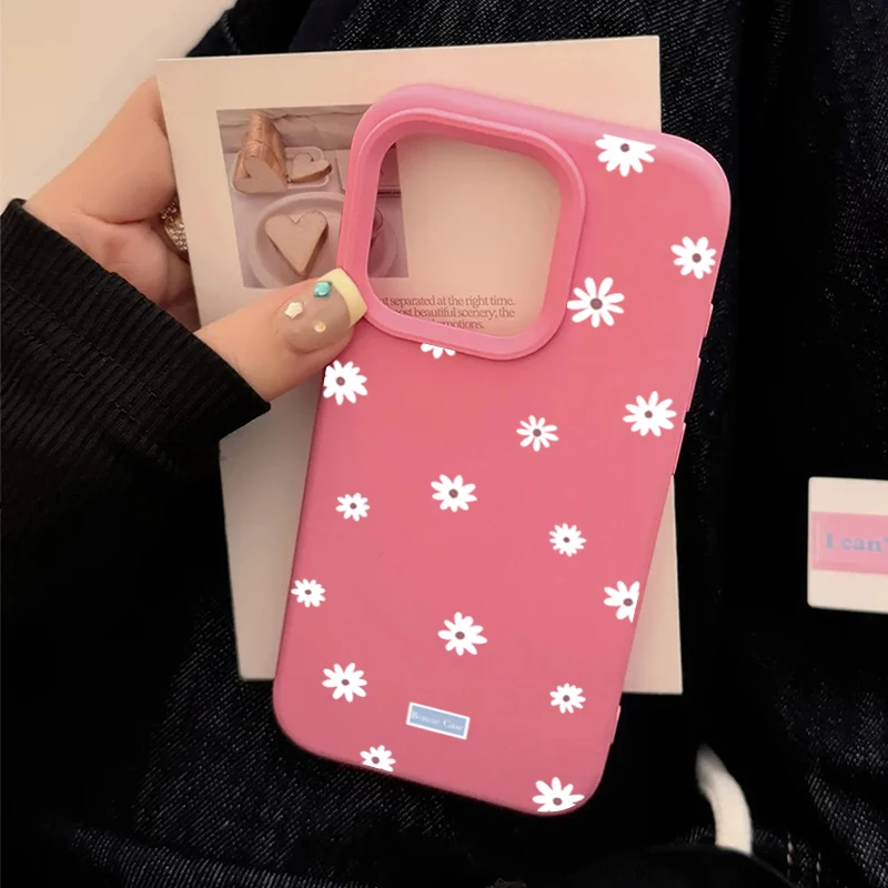 Cute Style Daisy Small Flower Phone Case For iPhone 11 12 13 14 15 16 17 Pro Max 16 Plus Shockproof Bumper Soft Silicone Cover - Image 11