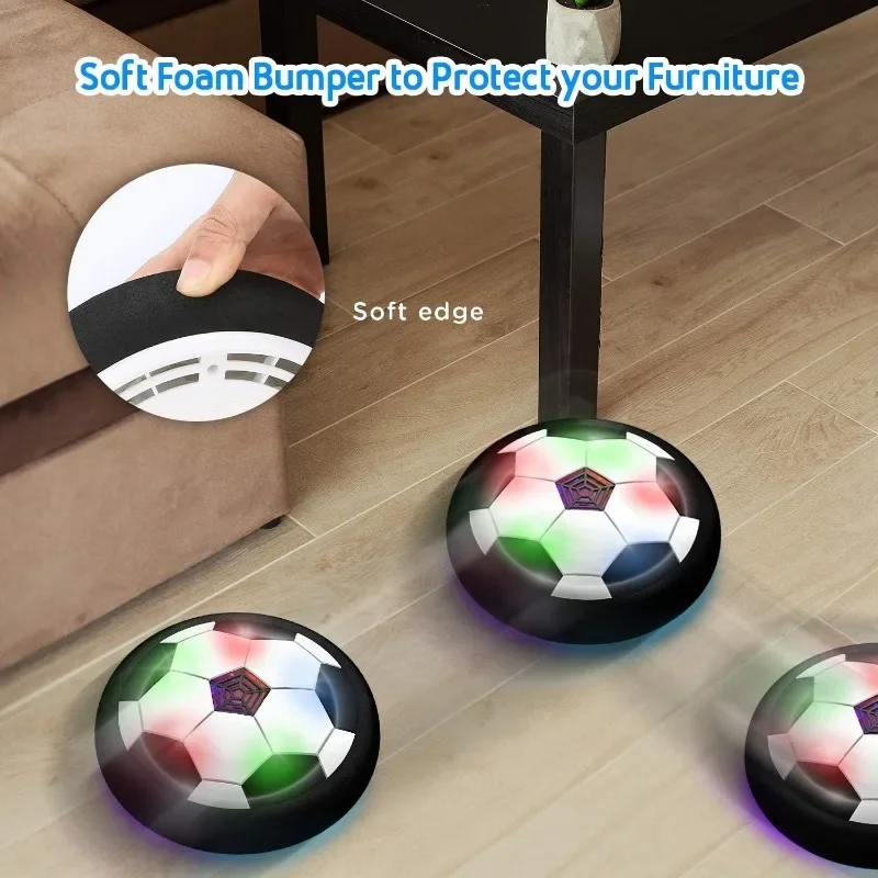 LED Hover Soccer Ball - Air Power Training Ball Playing Football Indoor Outdoor Game - Birthday Gifts for Kids - Soccer - Image 2