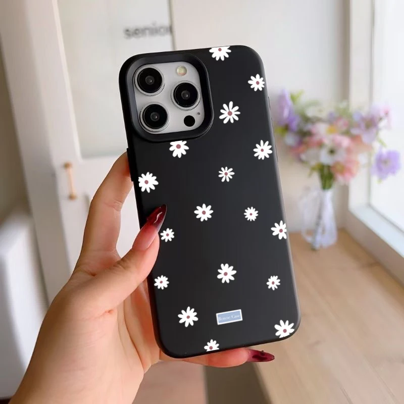 Cute Style Daisy Small Flower Phone Case For iPhone 11 12 13 14 15 16 17 Pro Max 16 Plus Shockproof Bumper Soft Silicone Cover - Image 12