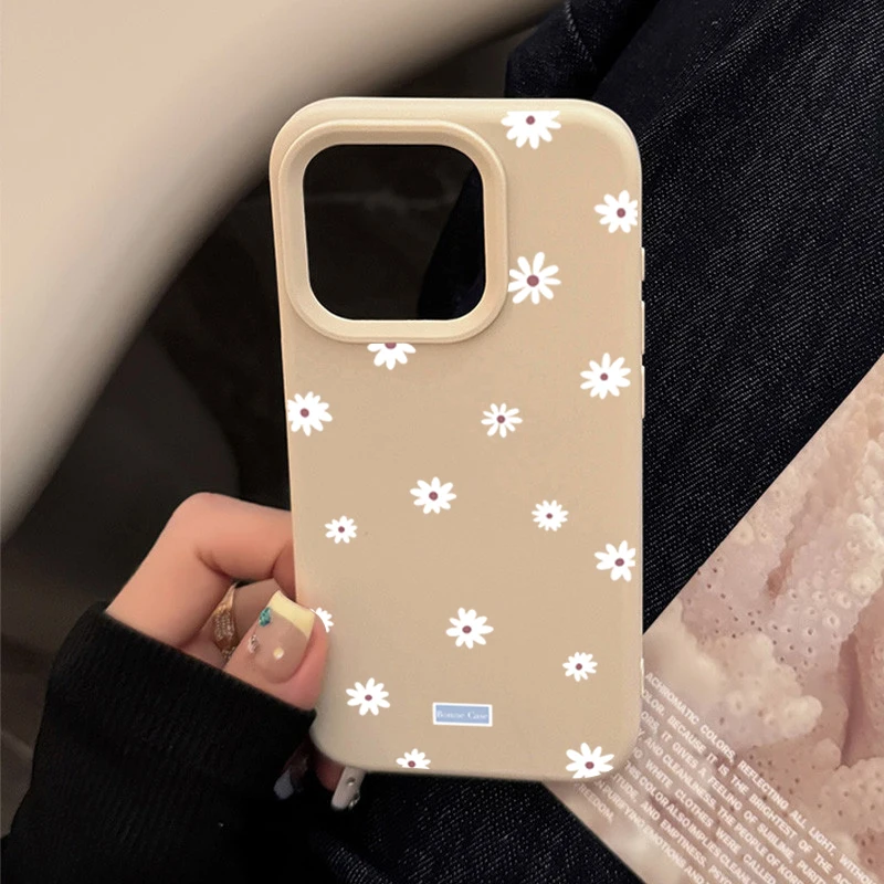 Cute Style Daisy Small Flower Phone Case For iPhone 11 12 13 14 15 16 17 Pro Max 16 Plus Shockproof Bumper Soft Silicone Cover - Image 14