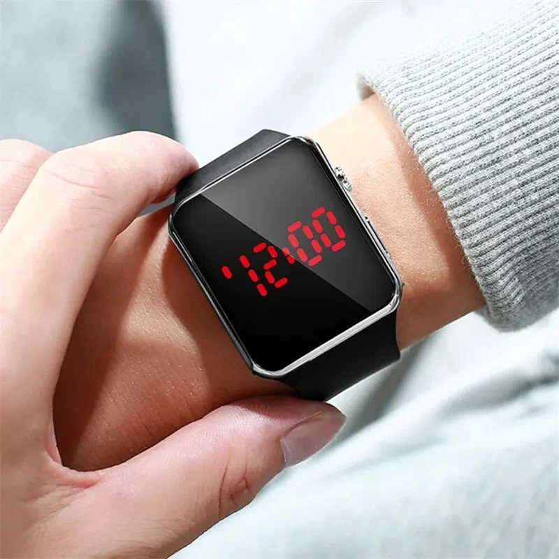 Simple Digital Watch for Men Women Fashion Sport LED Electronic Watch Black Silicone Wristband Casual Mens Watch Reloj Hombre - Image 4