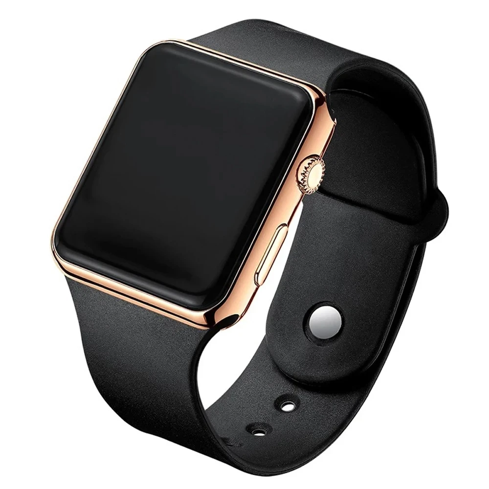 Simple Digital Watch for Men Women Fashion Sport LED Electronic Watch Black Silicone Wristband Casual Mens Watch Reloj Hombre - Image 8