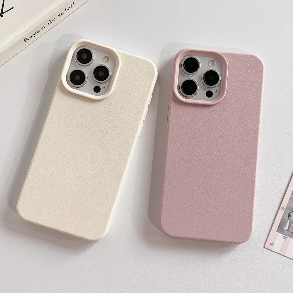 Leather Phone Case For iPhone 17 Pro Max 16 13 11 15 14 Plus 12 17 Air 17Promax 16promax Shockproof Soft TPU Funda Cover Coque - Image 3