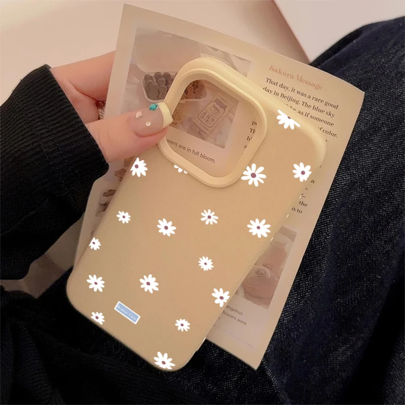 Cute Style Daisy Small Flower Phone Case For iPhone 11 12 13 14 15 16 17 Pro Max 16 Plus Shockproof Bumper Soft Silicone Cover - Image 13