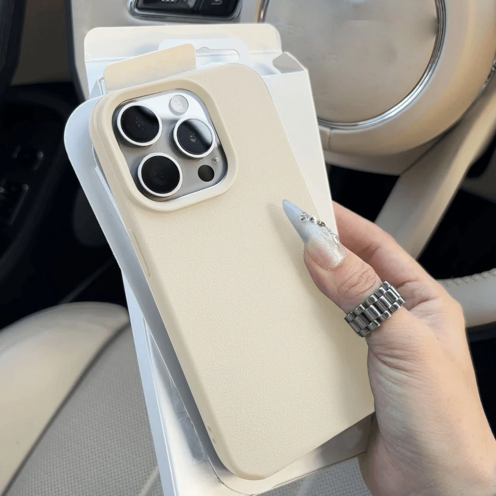 Leather Phone Case For iPhone 17 Pro Max 16 13 11 15 14 Plus 12 17 Air 17Promax 16promax Shockproof Soft TPU Funda Cover Coque - Image 9