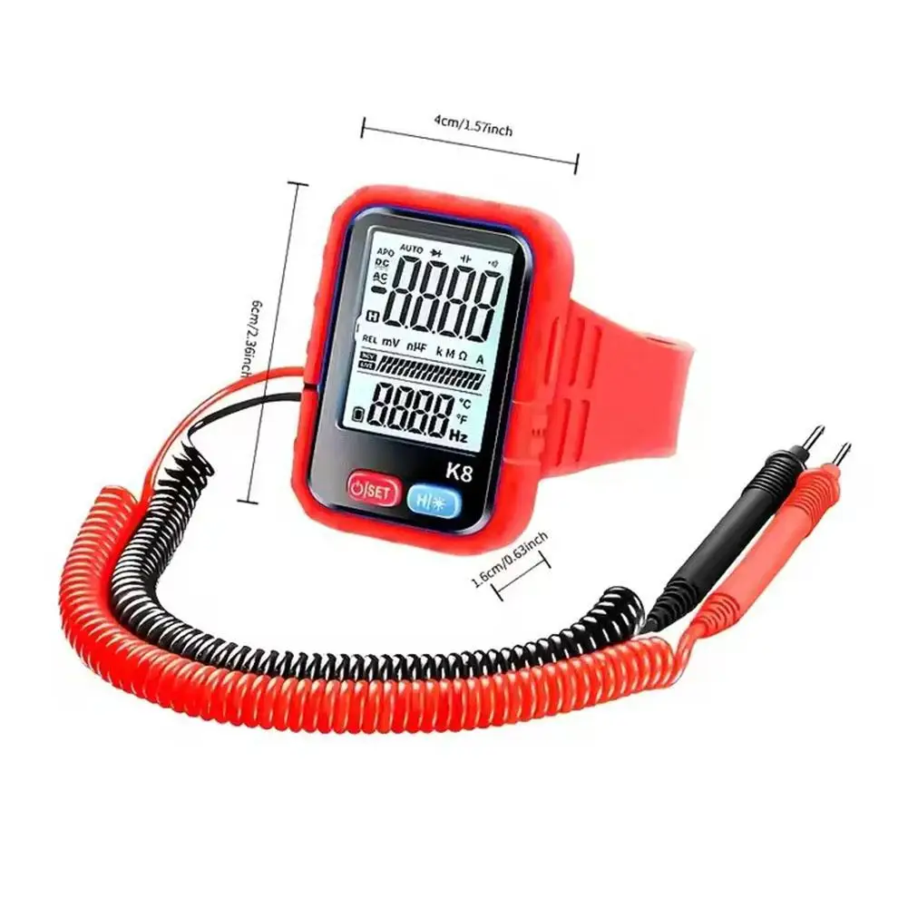 Rechargeable Wearable Digital Multimeter Wristband with Backlight for Voltage DC/AC Resistance And Continuity Testing - Image 6