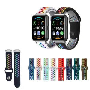 Strap for huawei watch fit 2 Breathable Soft Silicone Sports Band for Huawei fit2 Replacement Wristband