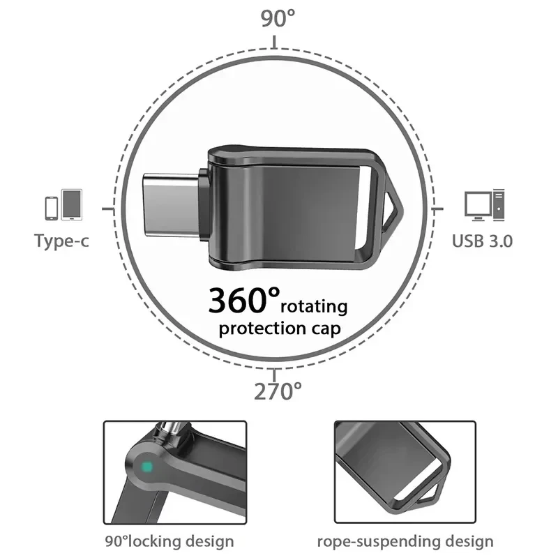 Lenovo High Speed USB Flash Drive Metal Pendrive 2TB 1TB 512GB Portable Waterproof Memory Storage Stick U Disk For Car Phone - Image 5