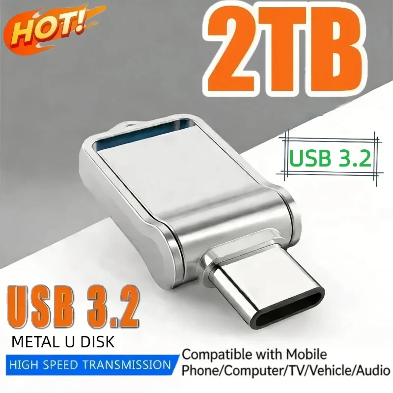 Lenovo High Speed USB Flash Drive Metal Pendrive 2TB 1TB 512GB Portable Waterproof Memory Storage Stick U Disk For Car Phone - Image 3