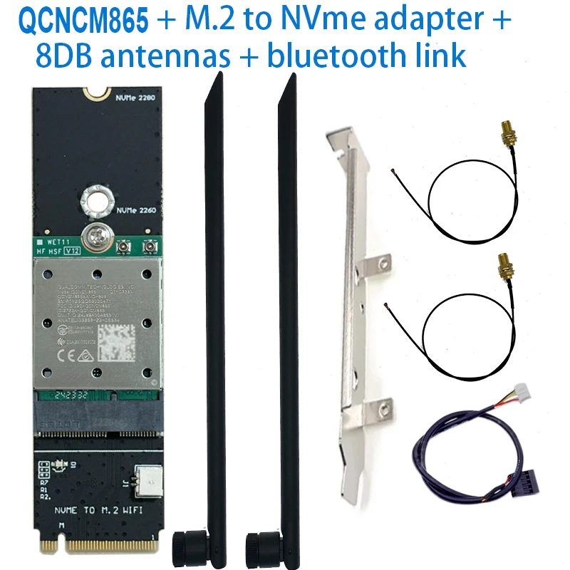 WDXUN for WiFi 7 QCNCM865 WI-FI 7 BT Combo Module Bluetooth 5.3 Up to 5.8 Gbps with 4K QAM,Wi-Fi 7 Wi-Fi 6E Wi-Fi 6 802.11ax - Image 5
