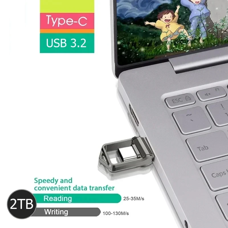 Lenovo High Speed USB Flash Drive Metal Pendrive 2TB 1TB 512GB Portable Waterproof Memory Storage Stick U Disk For Car Phone - Image 4