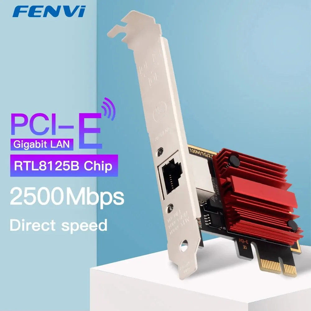 FENVI 2.5G PCI-E To RJ45 Network Card RTL8125B Chip 100/1000Mbps 2.5Gbps Ethernet Wired LAN Controller Adapter For Win7/8/10/11 - Image 7